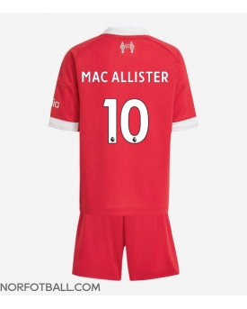 Billige Fotballdrakt Liverpool Alexis Mac Allister #10 Replika Hjemmedraktsett Barn 2025-26 Kortermet (med bukser)